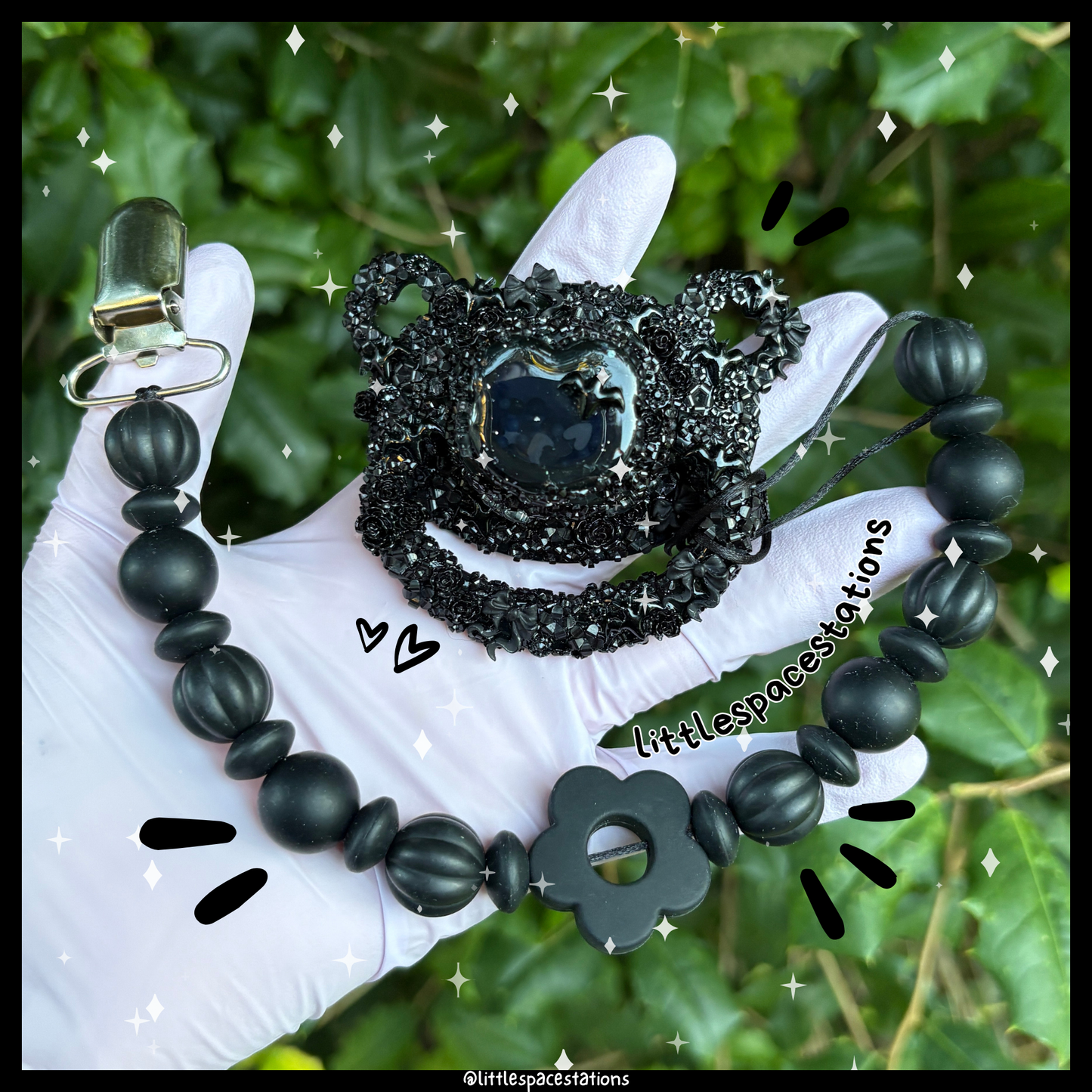 dainty goth deco adult pacifier