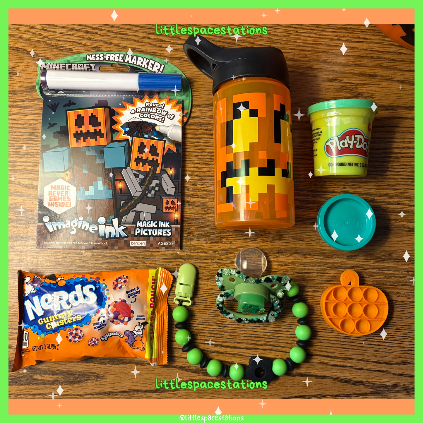 little space / age regression halloween minecraft gift set