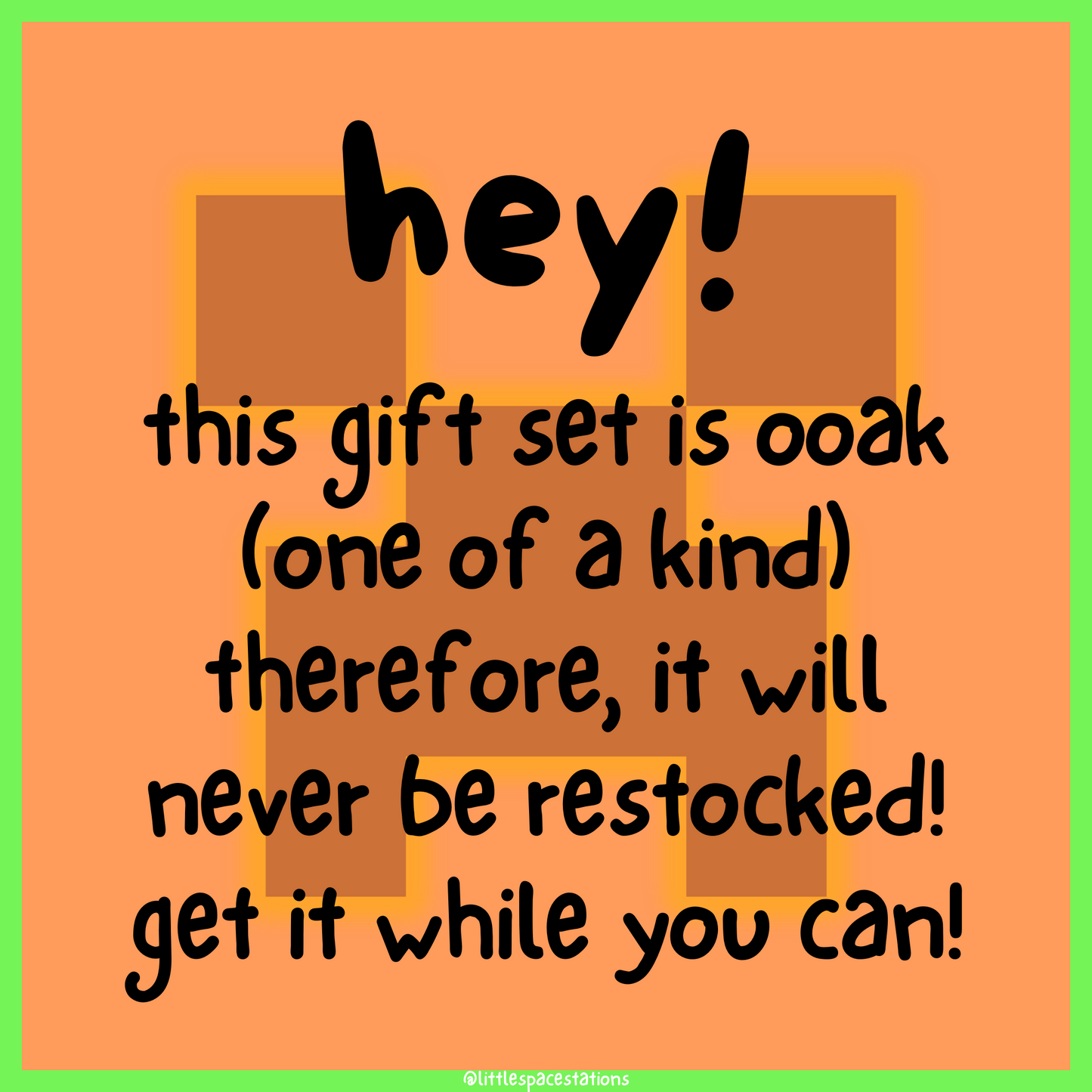 little space / age regression halloween minecraft gift set