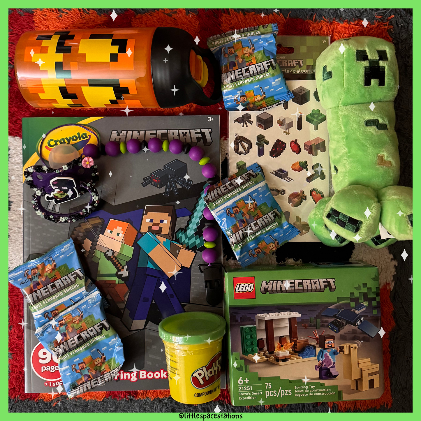 little space / age regression minecraft gift set