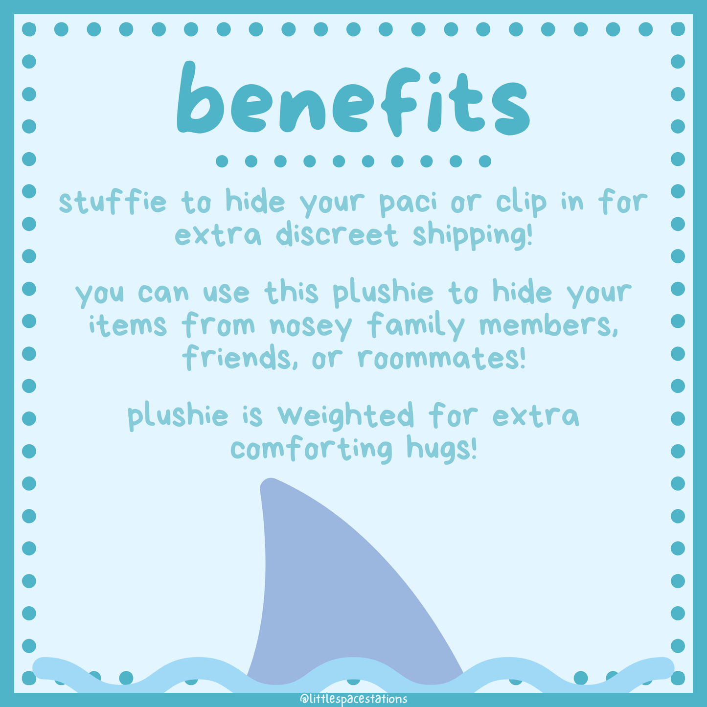 shark paci plushie & gift set