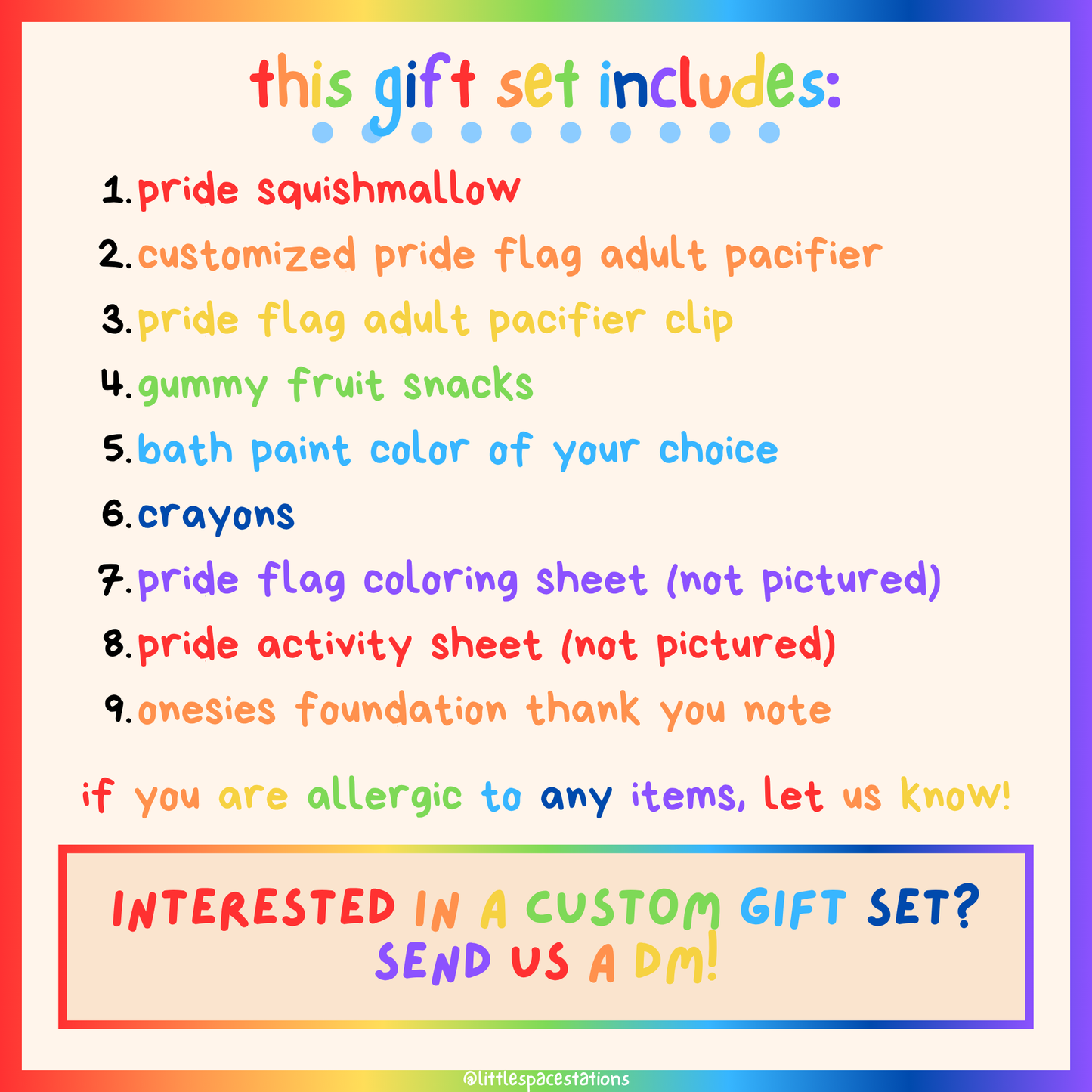 little space / age regression customizable pride gift set - elephant