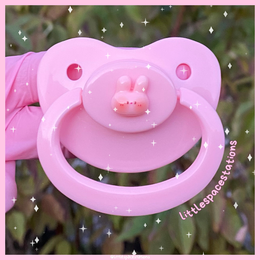 pink bunny adult pacifier