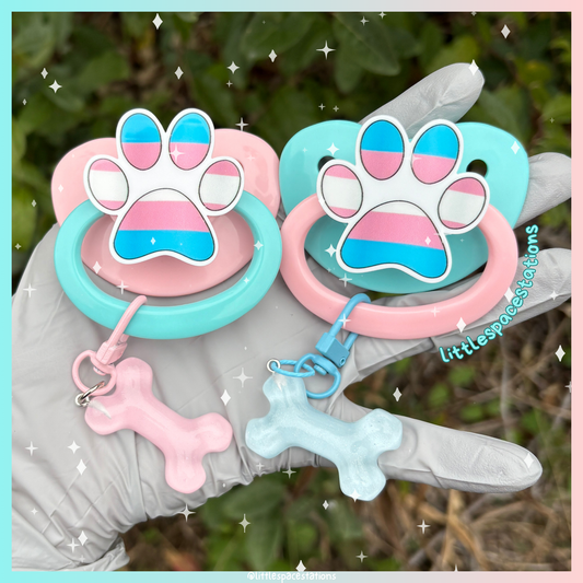 trans paw adult pacifier