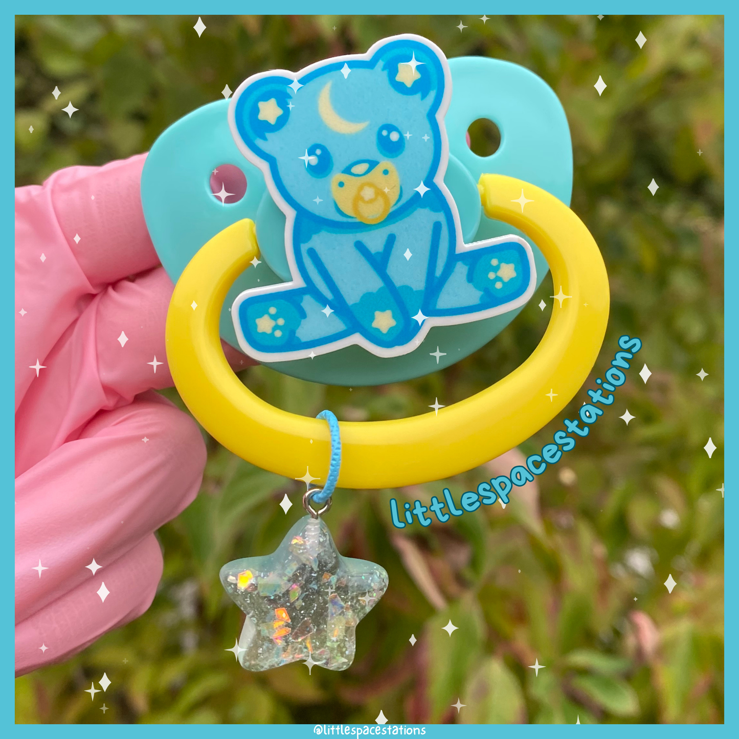 sleepy moon bear adult pacifier