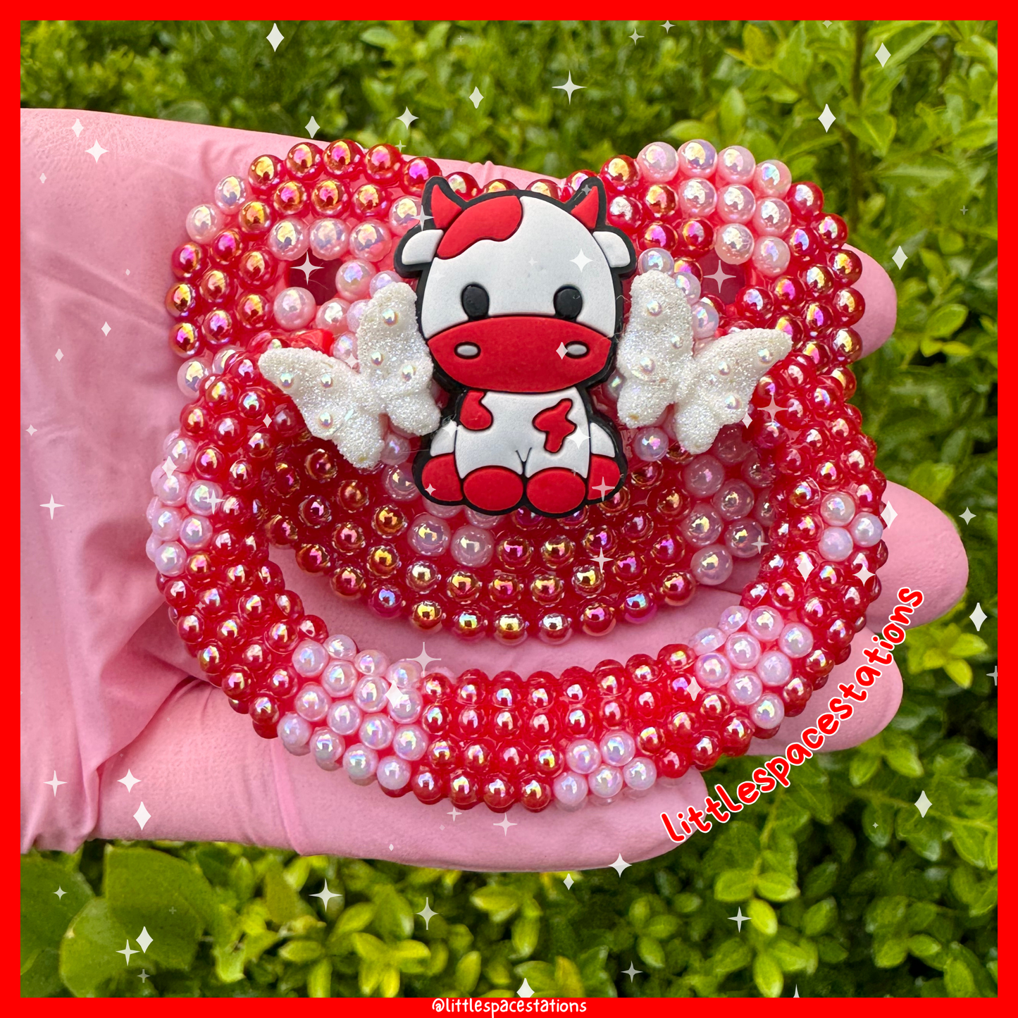 butterfly cow deco paci