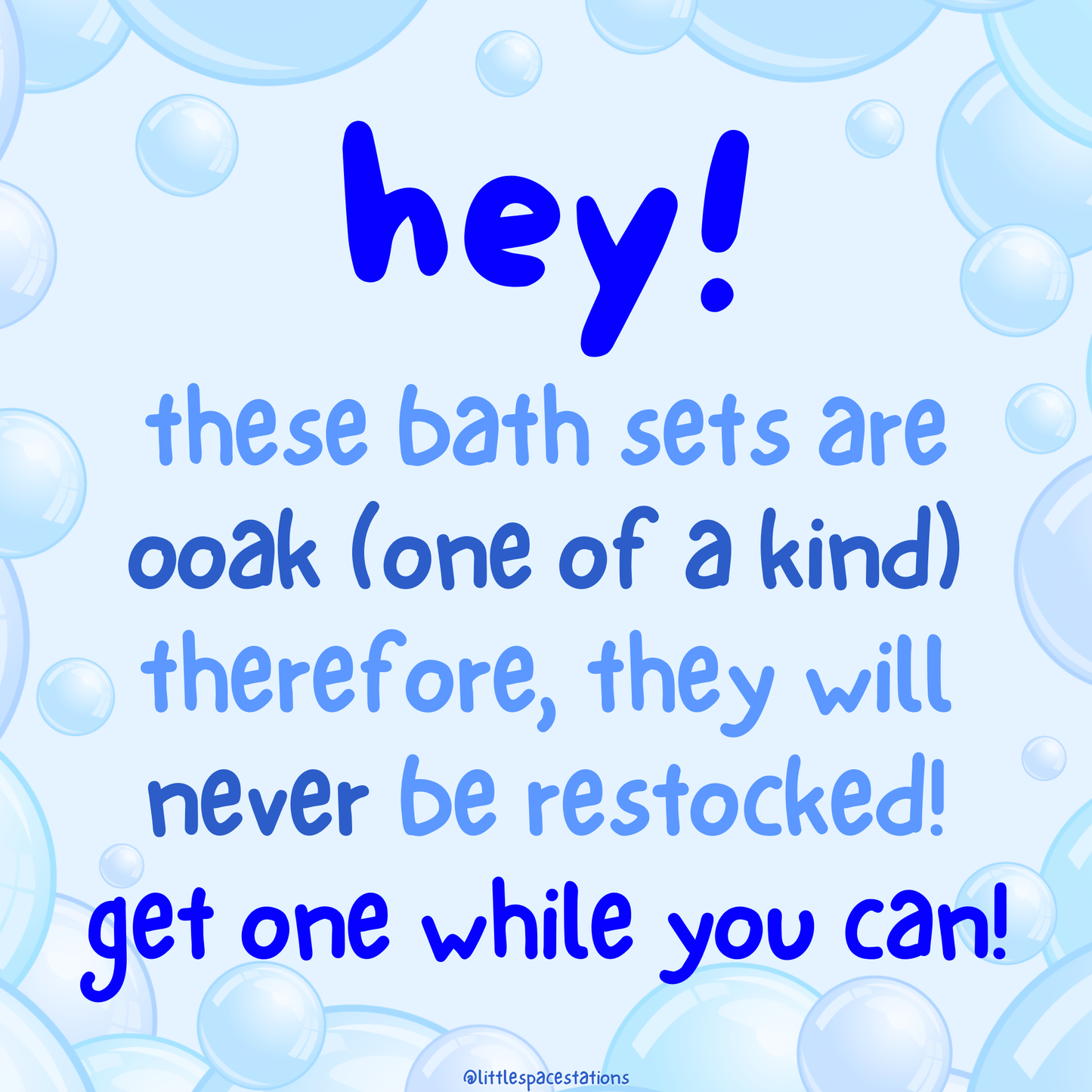 little space / age regression deluxe bath time gift set