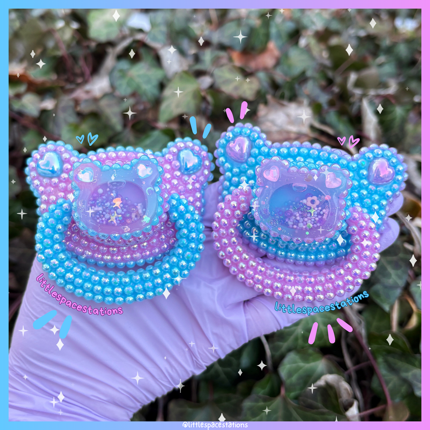 bubble bear deco adult pacifiers