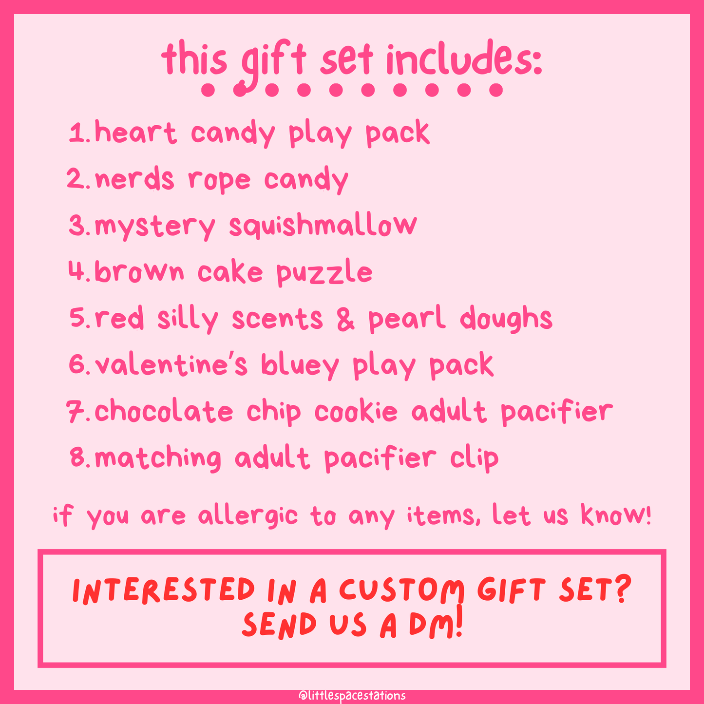 little space / age regression valentine's gift set - cookie