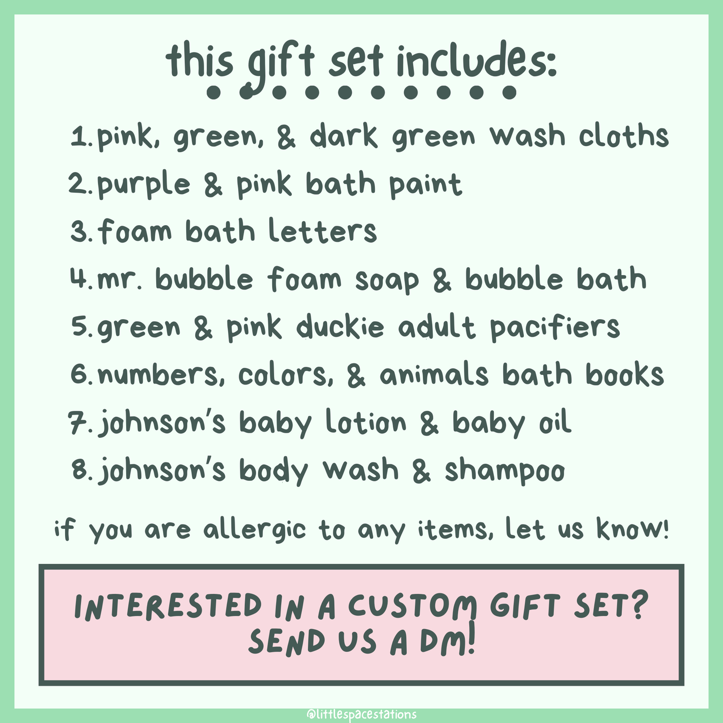 little space / age regression deluxe bath time gift set