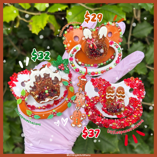 gingerbread deco adult pacifier