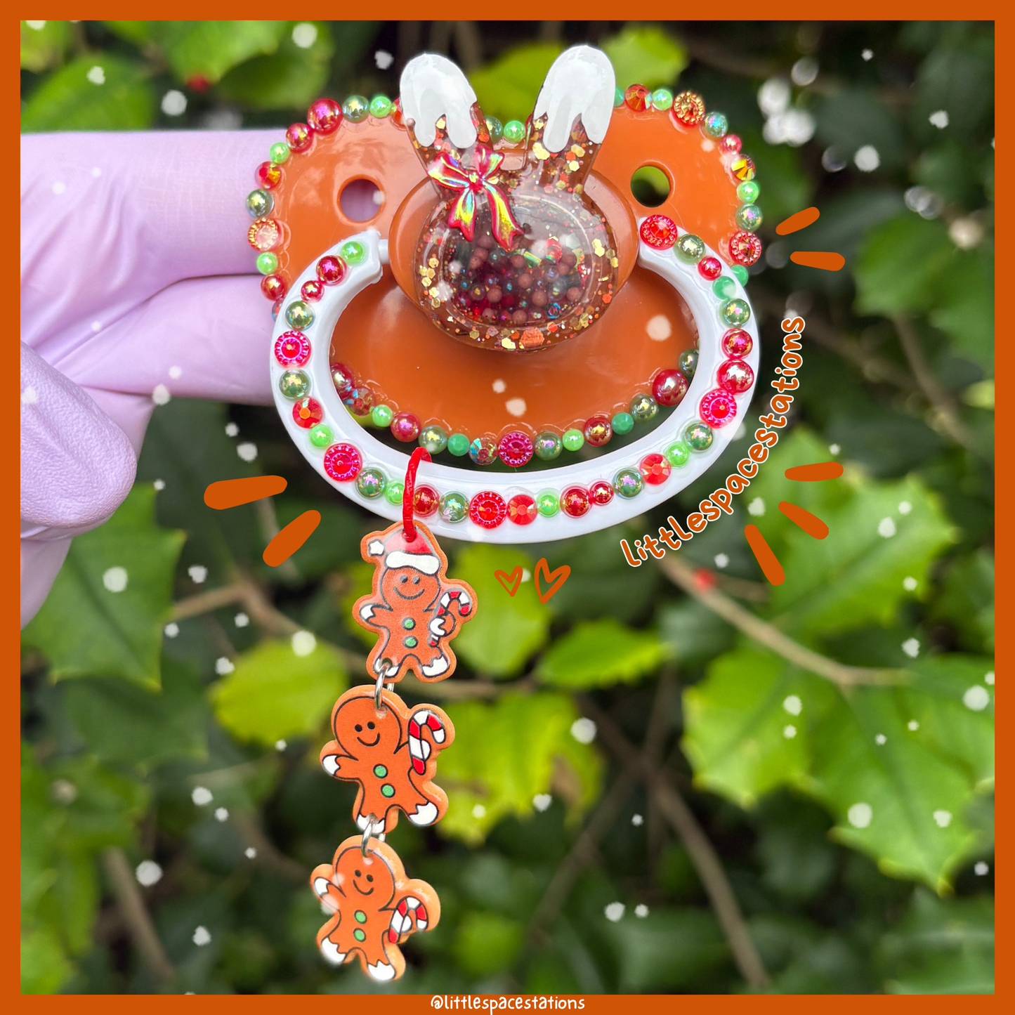 gingerbread deco adult pacifier