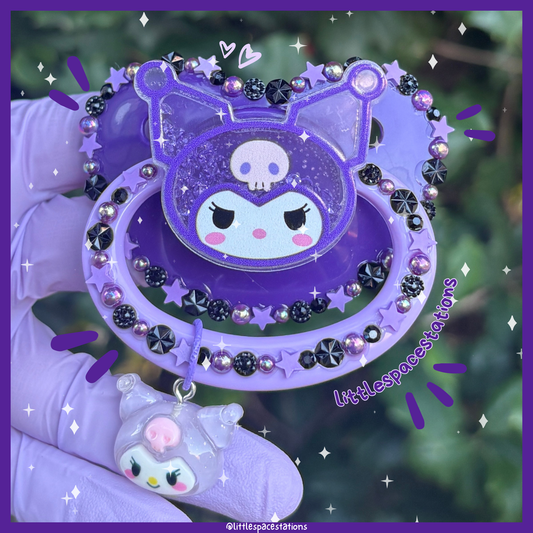 kuromi shaker outline deco adult pacifier