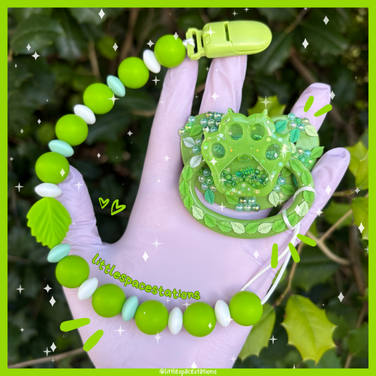 leaf puppy deco adult pacifier