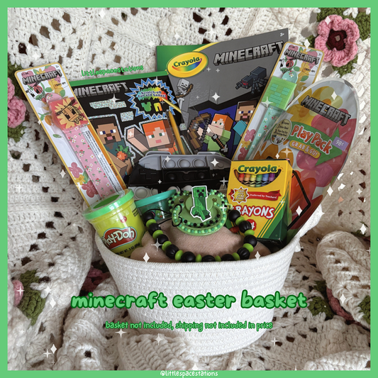 little space / age regression easter basket - minecraft