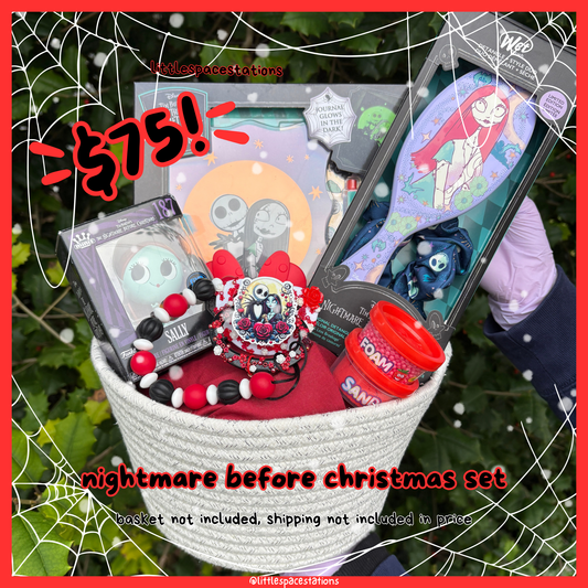 little space / age regression christmas gift set - nightmare before christmas
