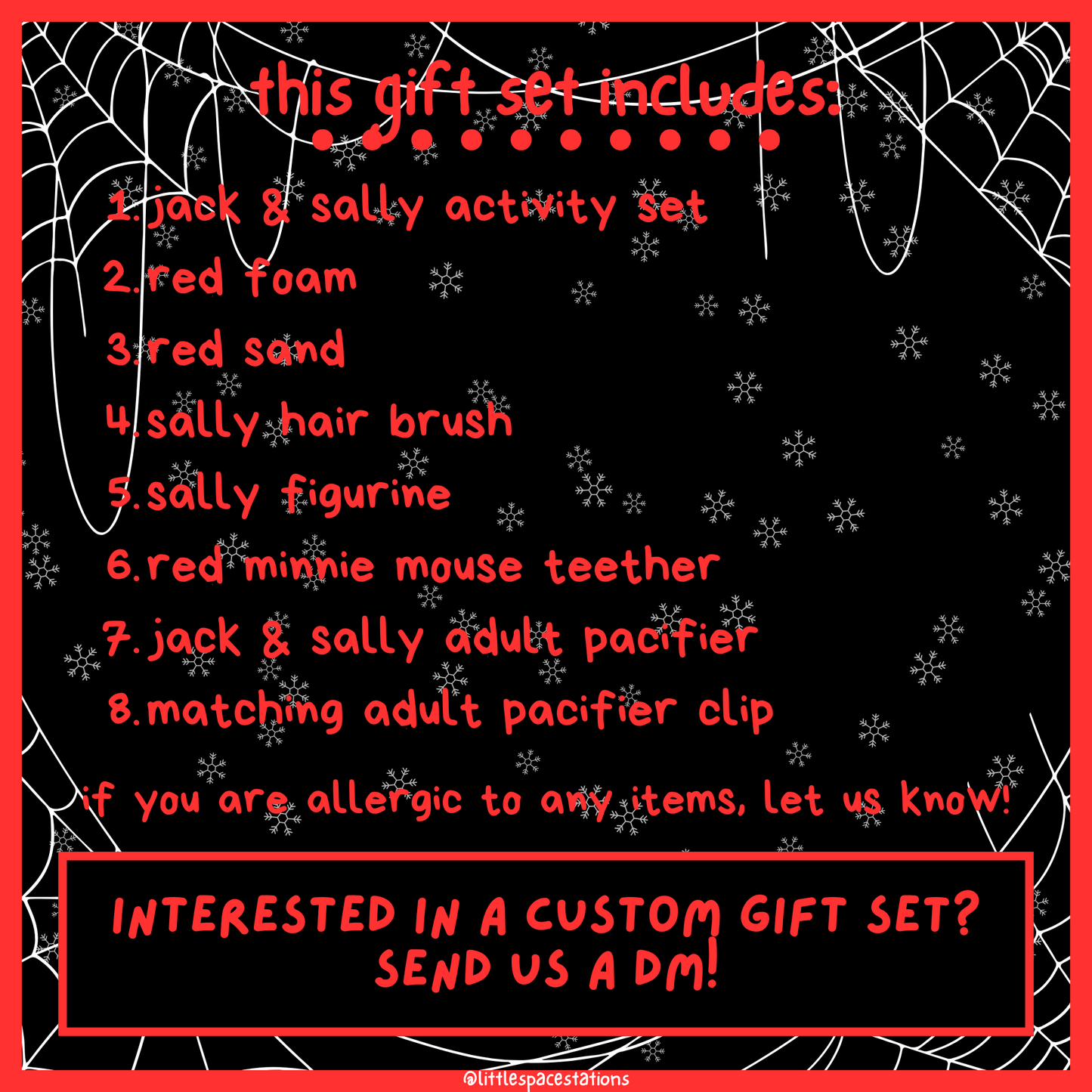 little space / age regression christmas gift set - nightmare before christmas