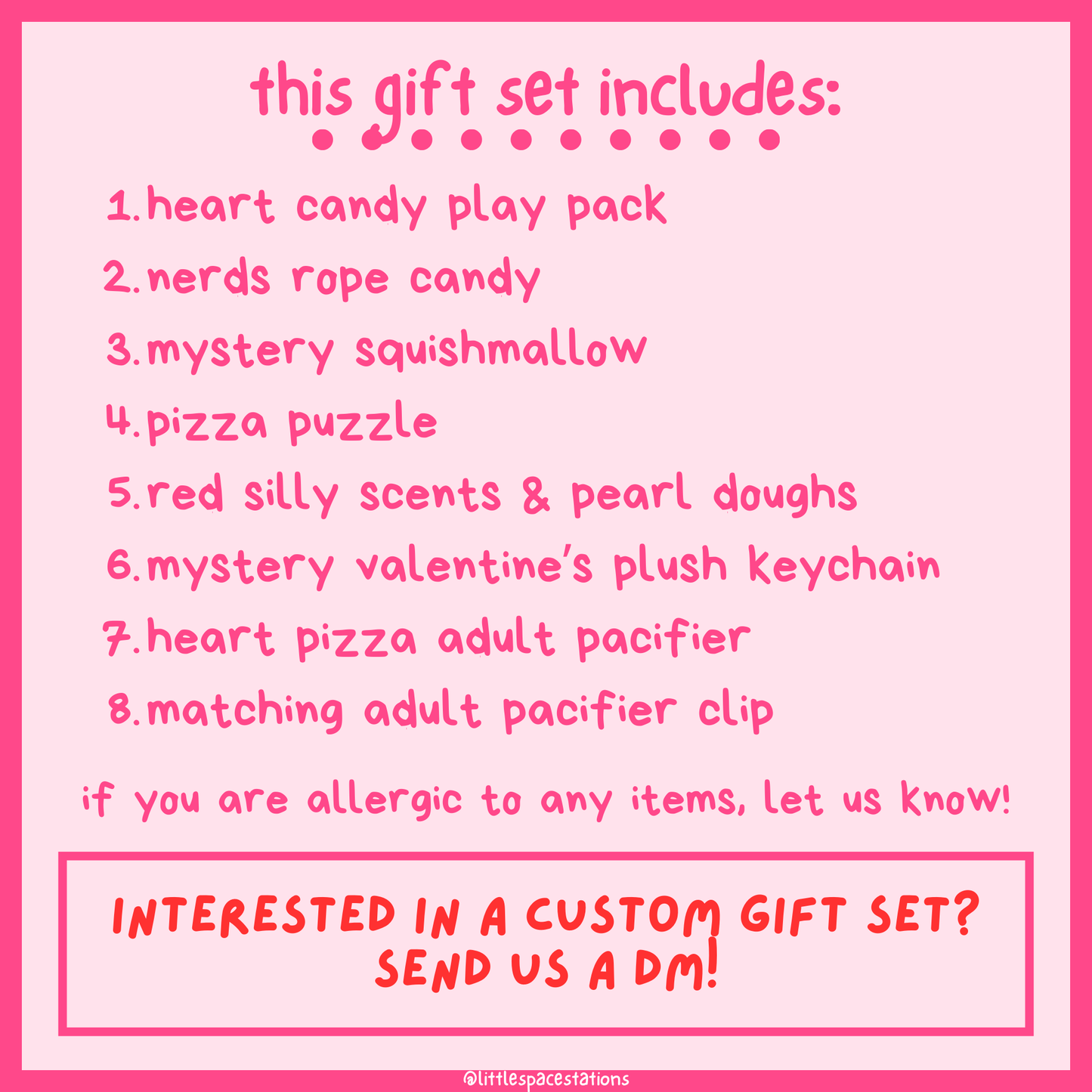 little space / age regression valentine's gift set - pizza