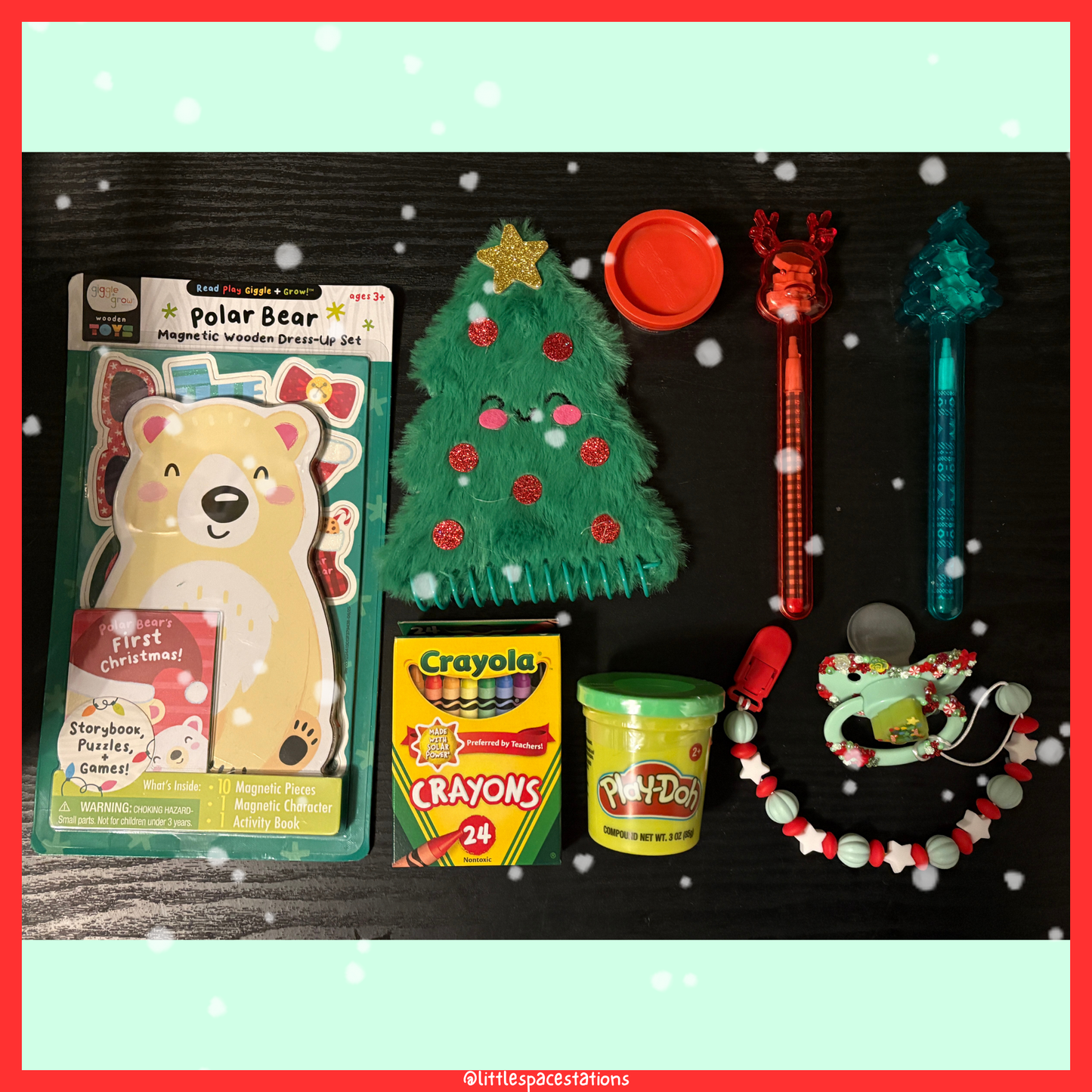 little space / age regression christmas gift set - polar bear