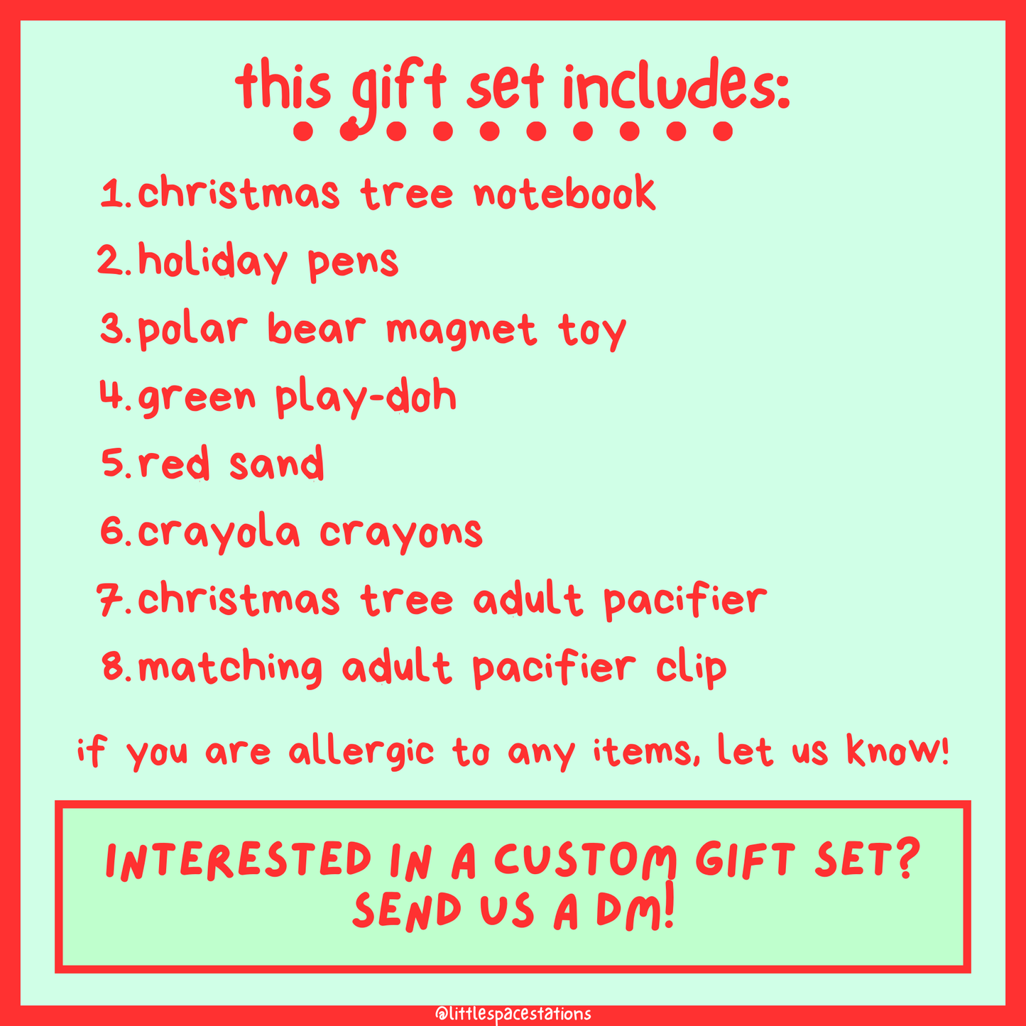 little space / age regression christmas gift set - polar bear