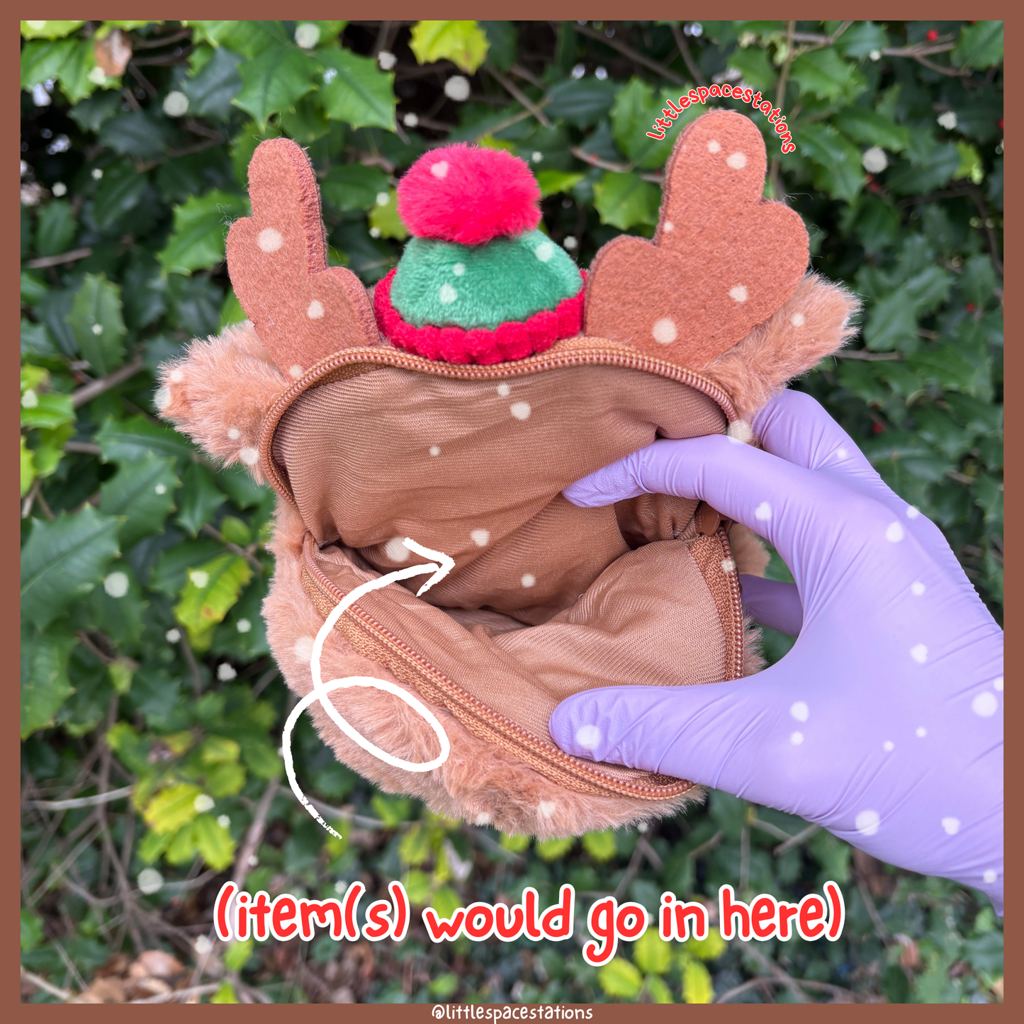 reindeer paci plushie & gift set