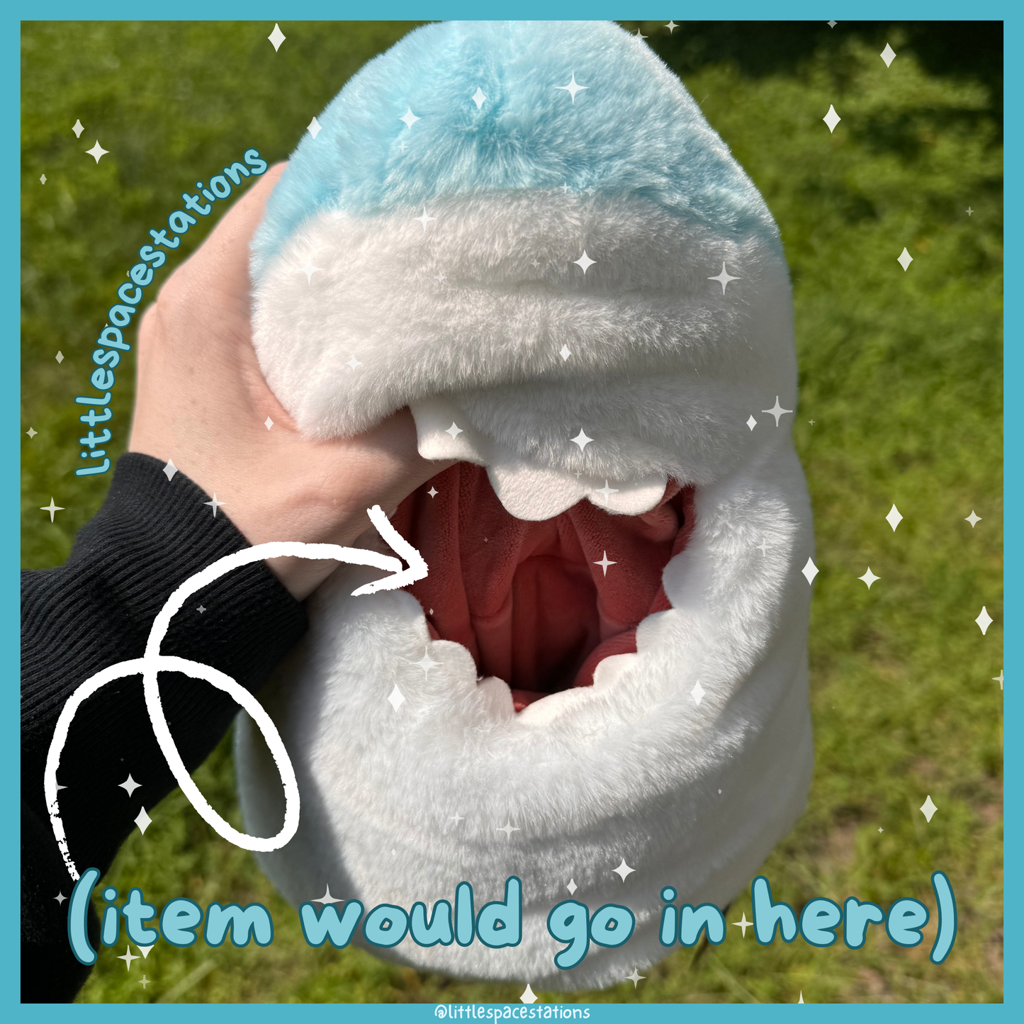 shark paci plushie & gift set