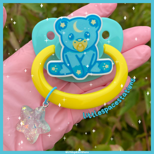 sleepy moon bear adult pacifier