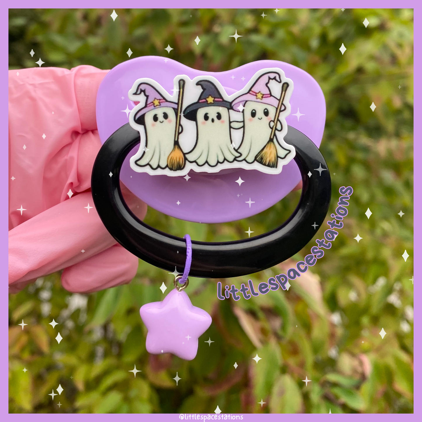 witchy ghost adult pacifier